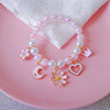 Children's bracelet from pearl for princess with beads, cartoon accessory, toy