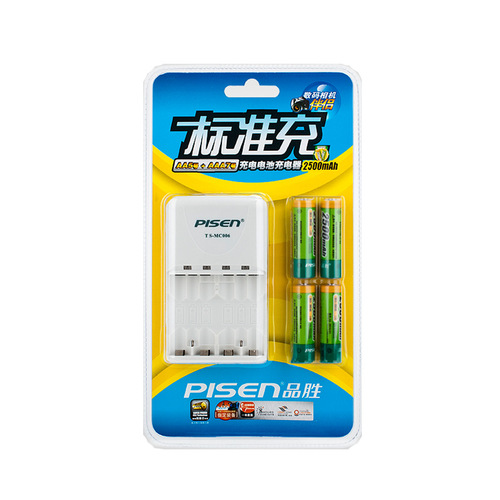 Pisen No. 5 Rechargeable Battery 4-Pack No. 5 2500mAh Camera Universal Charger Rechargeable No. 7