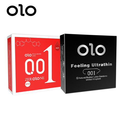 OLO English version hyaluronic acid condom ultra-thin 001 condom adult sex family planning supplies wholesale foreign trade