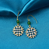 Earrings, fashionable silver needle from pearl, silver 925 sample