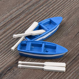 苔藓微景观 创意家居工艺品树脂小摆件 小船和船桨 DIY材料