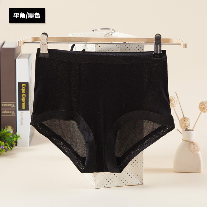 Tangge natural de seda Mora ropa interior las mujeres transpirable cómodo encaje cadera inconsútil boxeador ropa interior