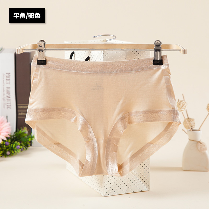 Tangge natural de seda Mora ropa interior las mujeres transpirable cómodo encaje cadera inconsútil boxeador ropa interior
