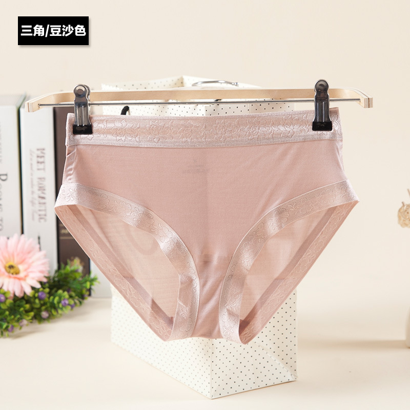 Tangge natural de seda Mora ropa interior las mujeres transpirable cómodo encaje cadera inconsútil boxeador ropa interior