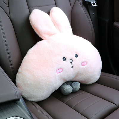 Headrest universal cute rabbit car neck - powder-rabbit-waist