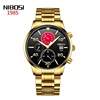 Swiss watch, trend waterproof quartz watches, calendar, steel belt, men's watch, wholesale