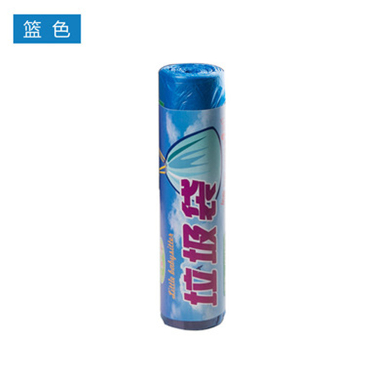 Bolsa de basura grande con cordón para el hogar, tipo de corte de color, bolsa de protección ambiental de plástico engrosada y explosiva para el hogar