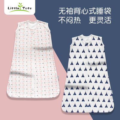 【定】跨境热销婴儿无袖睡袋宝宝背心纯棉薄款新生儿母婴亚马逊