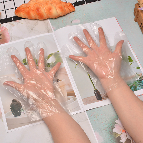 disposable plastic transparent gloves