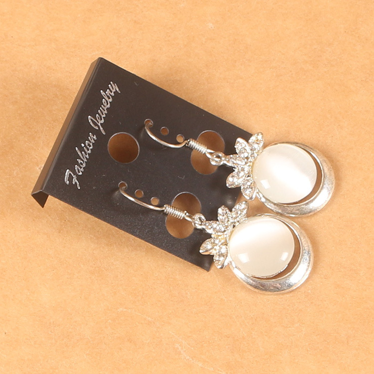 厂家直销黑色英文耳钉卡片  耳环卡片 饰品卡片3*4cm 饰品配件