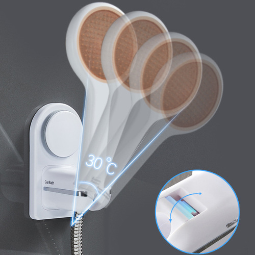 Hole-free shower holder bathroom shower head hanging seat holder adjustable shower base lotus shower rack