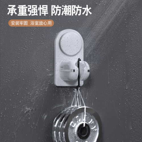 Hole-free shower holder bathroom shower head hanging seat holder adjustable shower base lotus shower rack