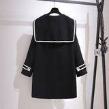 大码女装胖mm2025秋季200斤胖妹妹海军领斗篷大衣宽松呢子外套女，女装短外套，变形策服饰