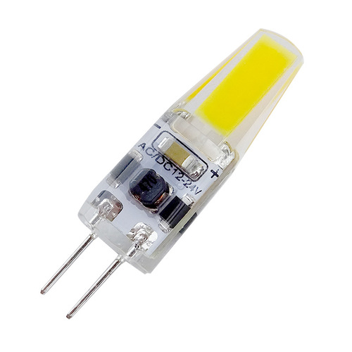 厂家直销G4-LED直插灯珠灯泡水晶玉米灯1.6W COB芯片可调光12-24v
