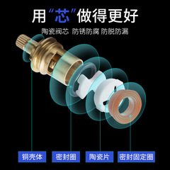 4-function alloy dual-purpose washing machine faucet with extended balcony, one-in-two-out multi-water spout, one-in-two-out faucet