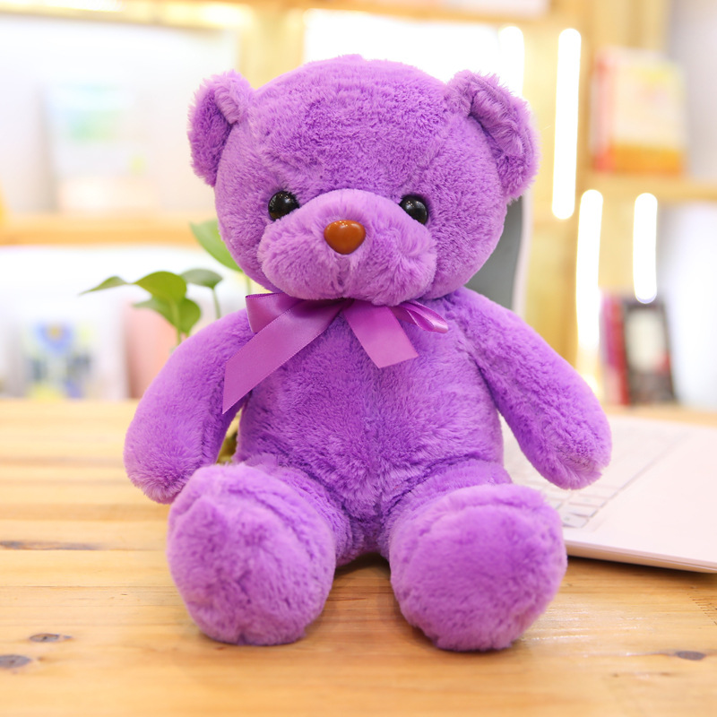 可爱泰迪熊抱抱熊公仔小熊玩偶布娃娃十彩熊毛绒玩具生日礼物礼盒