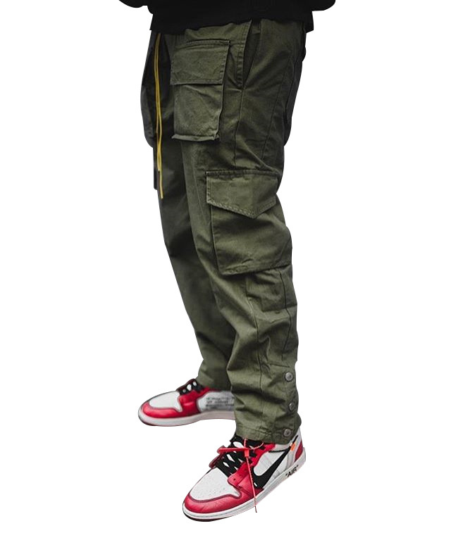Hip-Hop Style Vintage Work Pants Image 2