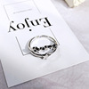 Retro ring, brand jewelry hip-hop style, on index finger