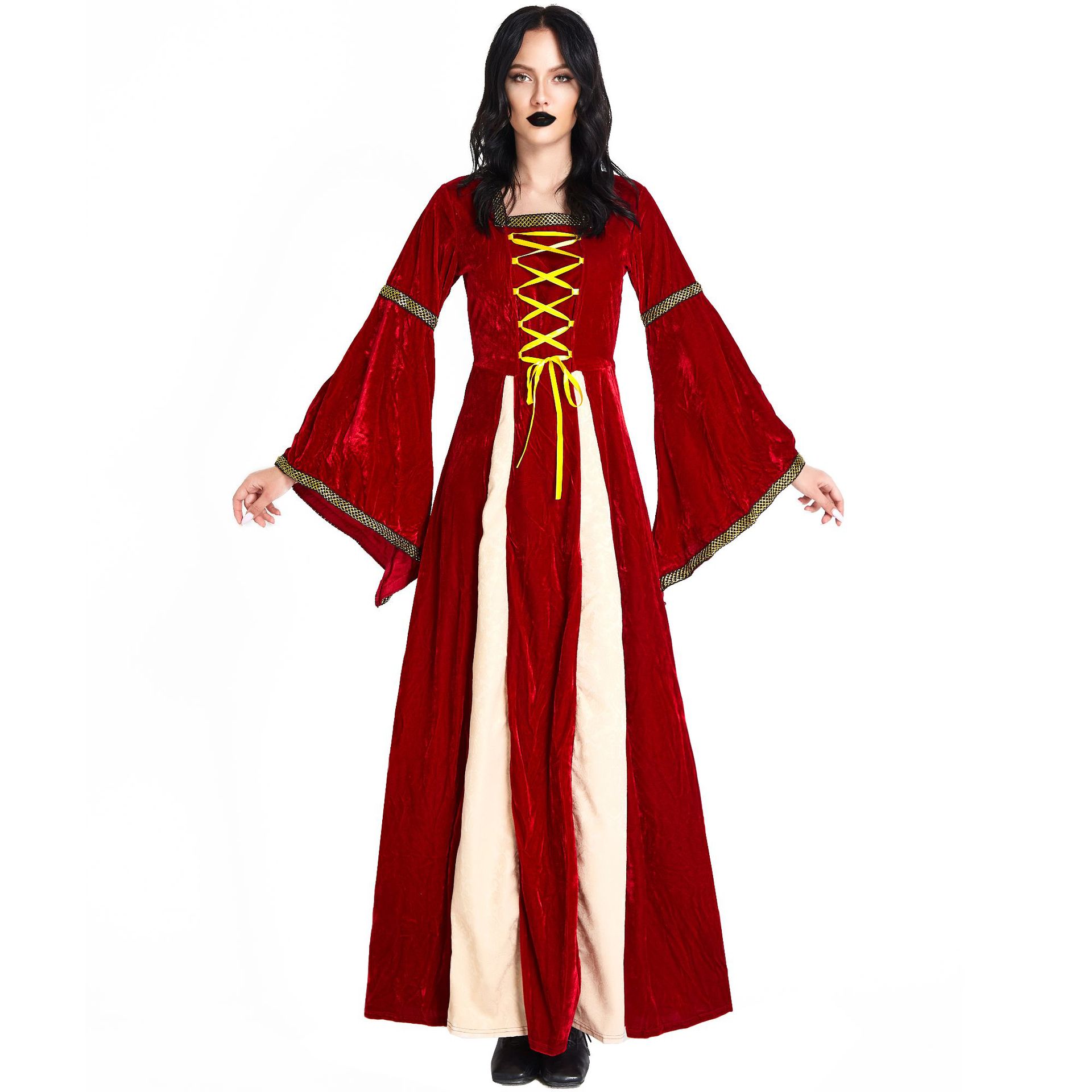 thumbnail image 1 of Disfraces de Halloween 2024 M-XXL Disfraz de reina de palacio retro medieval Disfraz de Halloween Disfraz de actuación de mascarada, 1 of 4