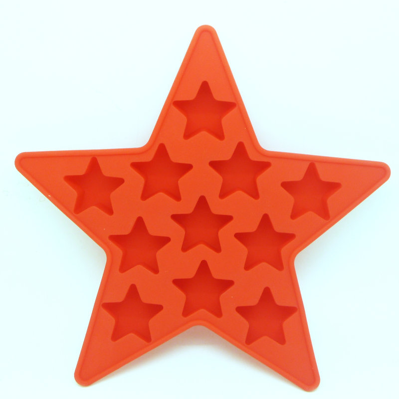 Estrella de cinco puntas molde de pastel molde epoxi de silicona caja de hielo de grado alimenticio herramienta creativa para hornear molde de hielo cubo de hielo