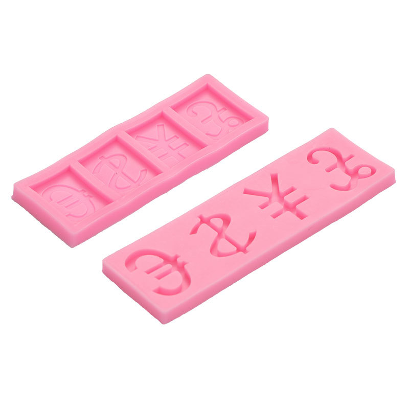 3 dólar logo símbolo dinero Moneda de Oro forma fondant cake decoración molde silicona chocolate suave cerámica arcilla