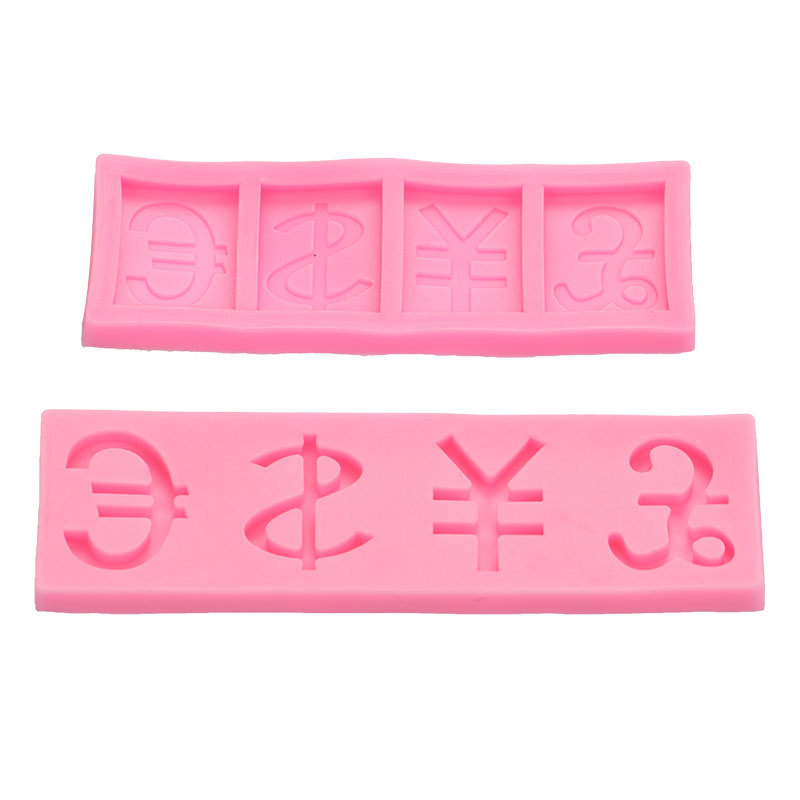 3 dólar logo símbolo dinero Moneda de Oro forma fondant cake decoración molde silicona chocolate suave cerámica arcilla