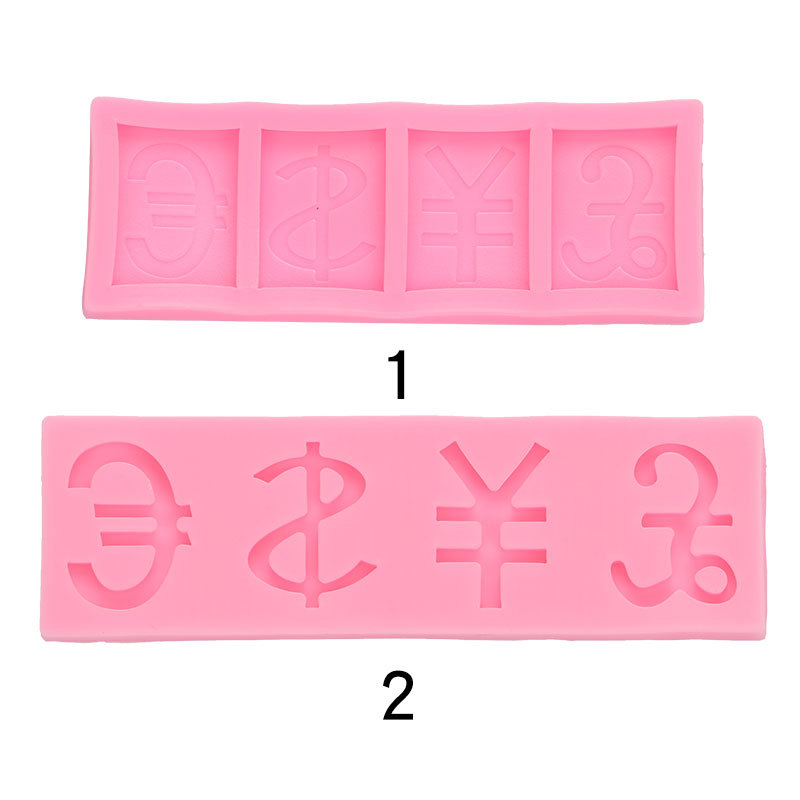 3 dólar logo símbolo dinero Moneda de Oro forma fondant cake decoración molde silicona chocolate suave cerámica arcilla