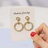 Earrings, trend fashionable accessory, Korean style, silver 925 sample, city style, wholesale