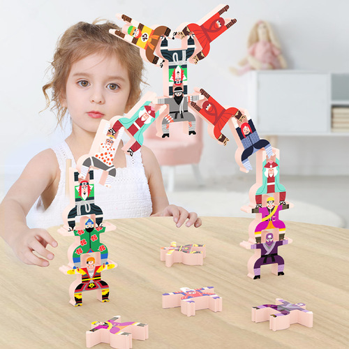 Children's Hercules Jenga parent-child interactive game balance building blocks Ninja Jenga early education enlightenment toys