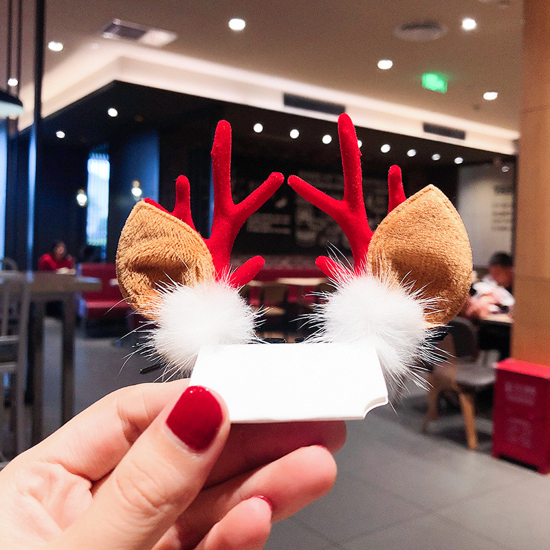 Regalo di Natale Accessori natalizi per adulti e bambini forcine per capelli carino copricapo in corna di alce forcina cappello fascia per capelli accessori per capelli ragazza Mori travestimento_voghion.com