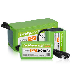 Double capacity 12V lithium battery 18650 battery pack 11.1V three strings and one row plus board outlet sprayer lithium battery