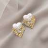 Earrings, trend fashionable accessory, Korean style, silver 925 sample, city style, wholesale