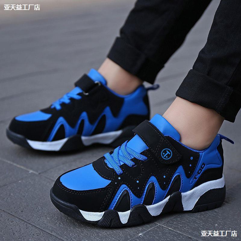 Zapatos Jinjiang zapatos para niños zapatos deportivos de cuero otoño invierno zapatos de algodón para niños grandes zapatos de lana primavera y otoño