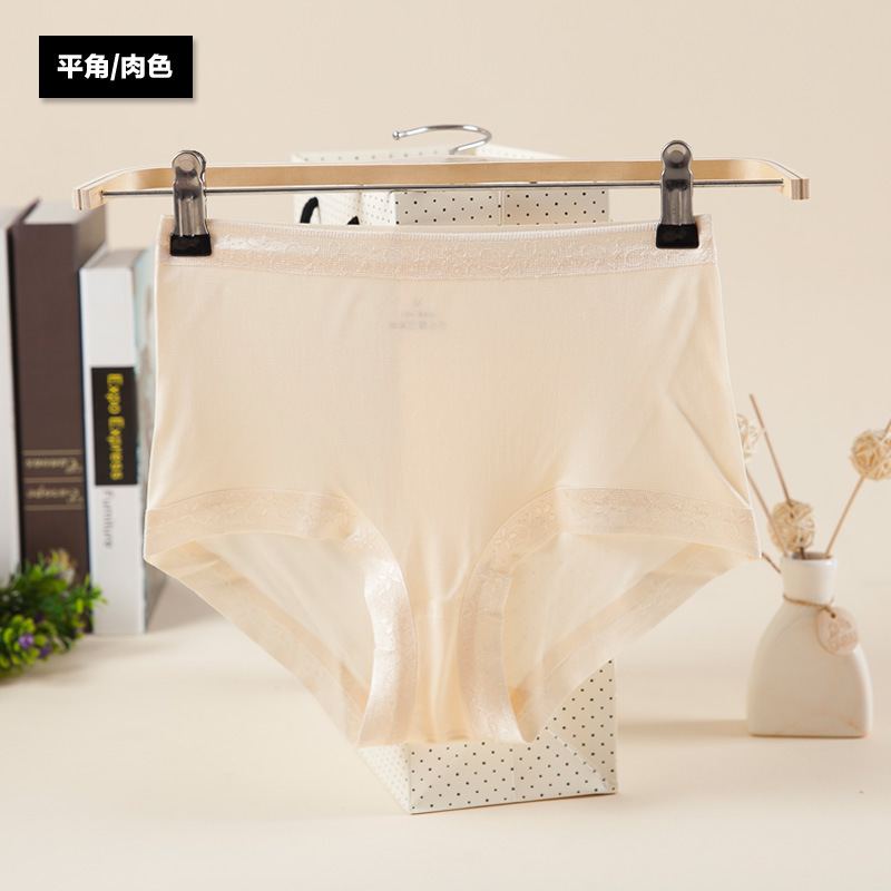 Tangge natural de seda Mora ropa interior las mujeres transpirable cómodo encaje cadera inconsútil boxeador ropa interior