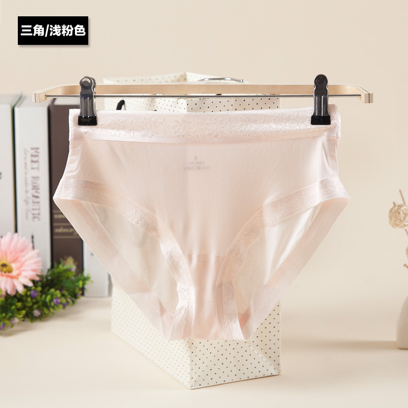 Tangge natural de seda Mora ropa interior las mujeres transpirable cómodo encaje cadera inconsútil boxeador ropa interior