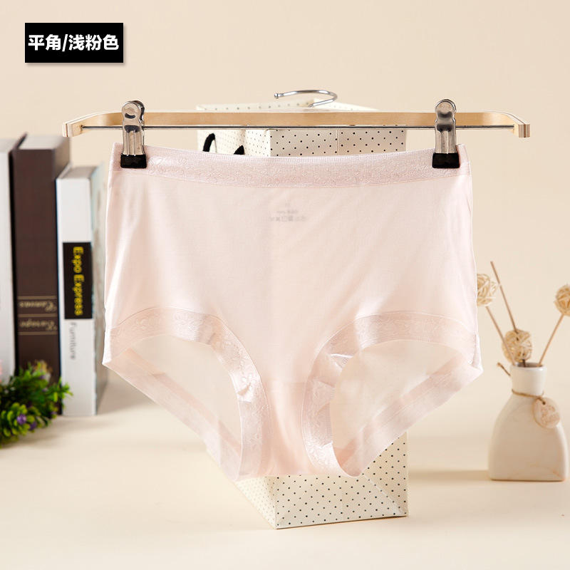 Tangge natural de seda Mora ropa interior las mujeres transpirable cómodo encaje cadera inconsútil boxeador ropa interior