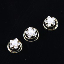 厂家 韩式盘发饰品 镶钻珍珠螺旋夹  弹簧夹 新娘饰品发箍水钻