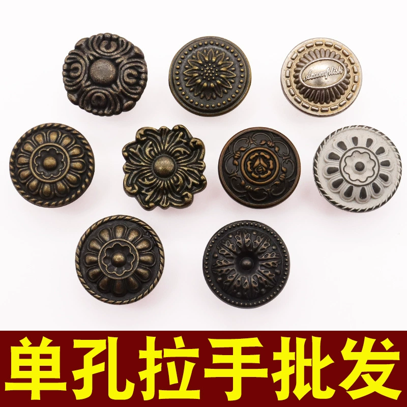 Античный рисунок одинарное отверстие круг twisted цинковый сплав прочный одинарная ручка для шкафчика дверца маленький американский стиль