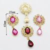 Flat alloy broiler DIY jewelry accessories decorative rhinestone acrylic diamond buckle 10