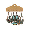 Earrings, set, metal accessory, jewelry, 3 piece set, wholesale