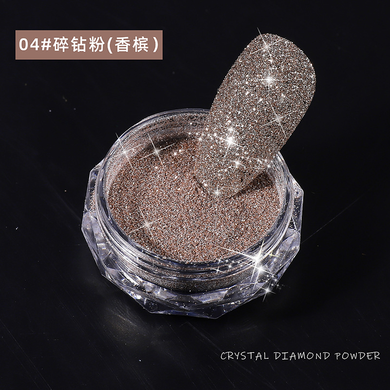 Super flash de cristal de diamante polvo de lana de diamante en polvo Nueva lentejuelas de uñas de brillo 8 colores