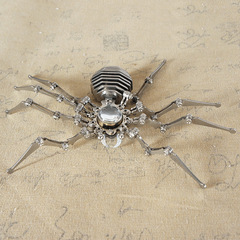 Creative handmade metal craft with foldable arms and legs, punk spider clock SMG punk spider clock