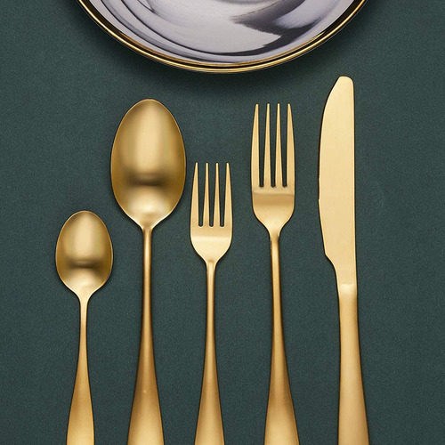 Source manufacturer 1010 gold-plated stainless steel cutlery, forks and spoons, cross-border Western food tableware set, knives, spoons and forks
