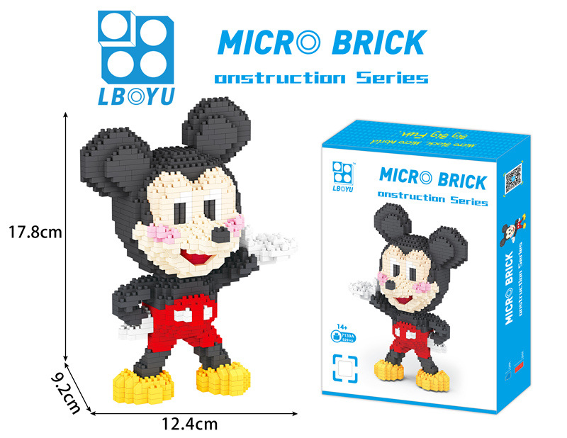 Lebaiyu 7081A miniatura pequeña partícula bloques de construcción de juguete micro partícula anime Montaje e inserción 7195A-7198A