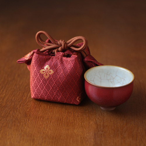 Erya rhombus cotton thickened storage travel bag leaf jar tea cup tea set cloth bag teapot cloth bag
