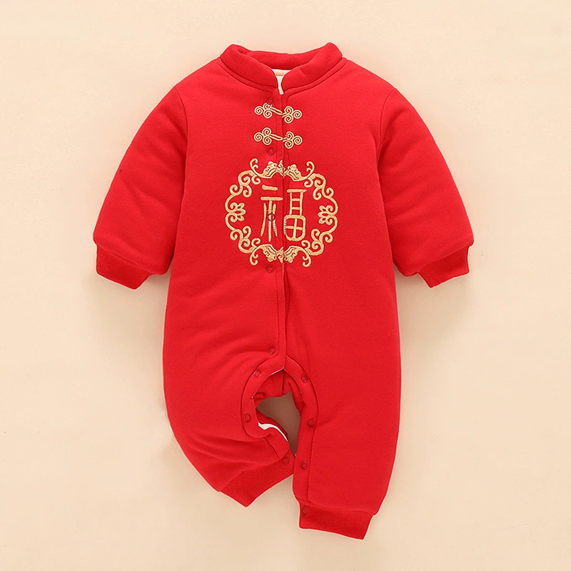 Red children's winter dress