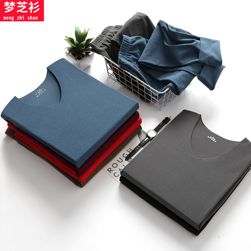 男士无痕保暖内衣男女双面绒套装德绒发热纤维一件代发厂家批发