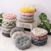 Factory wholesale rough cloth round cotton -linen style cushion round meditation chair cushion Japanese -style futon cushion