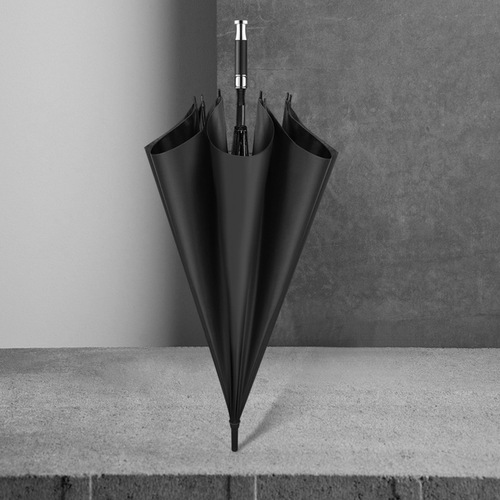 Metal handle long handle umbrella business fiber bone straight umbrella can be customized business golf umbrella 4S shop car advertising umbrella