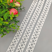 双边直线交叉全棉水溶花边v刺绣花边服装服饰窗帘辅料手工刺绣